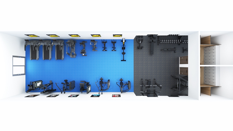 企事业单位健身房-平面图